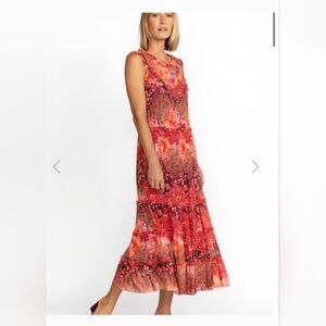 Johnny Was "Josephine" Midi Maxi Mesh Dress